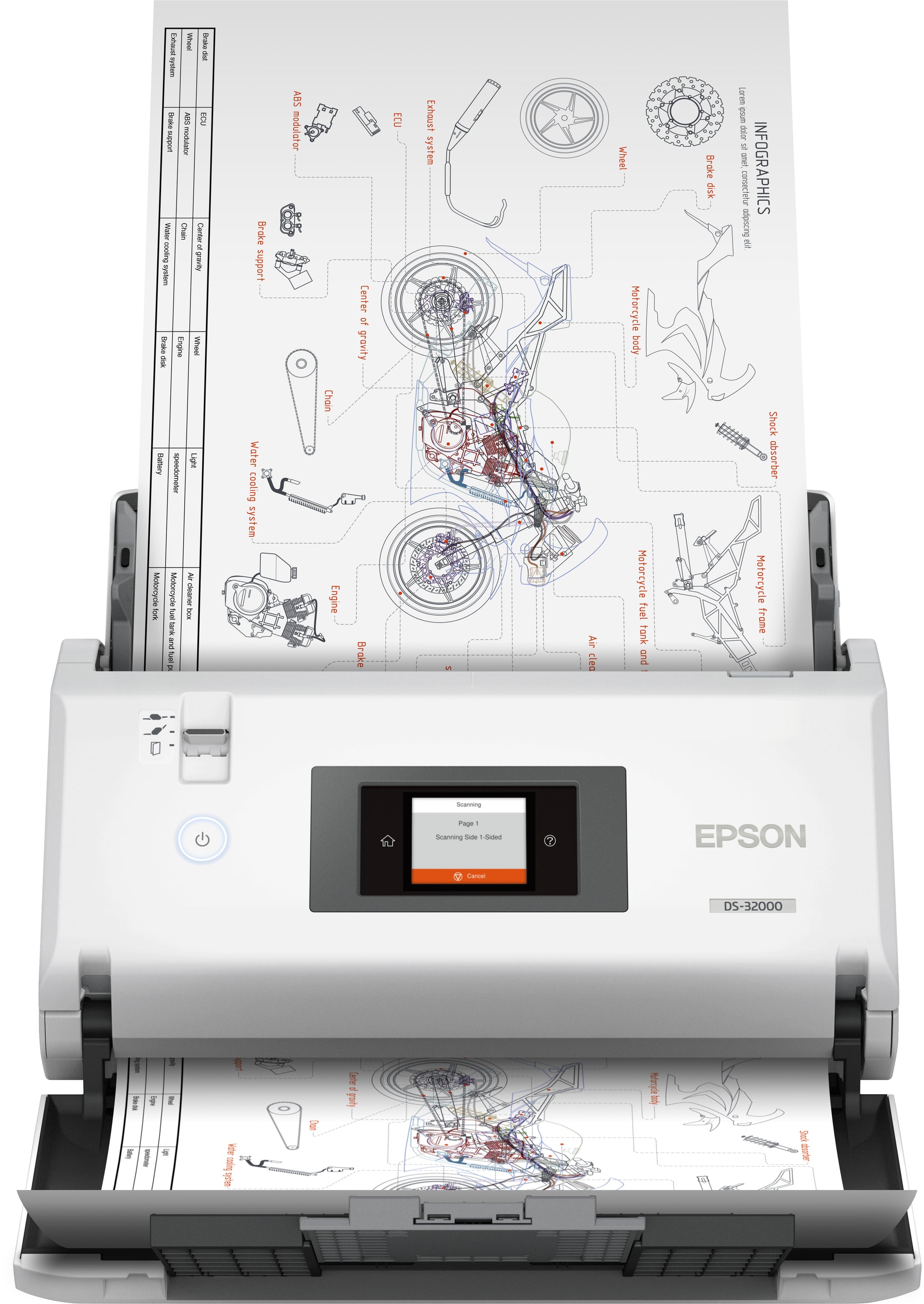 Epson WorkForce DS-32000 – ADF 120 Blatt, Scanner mit Vorlageneinzug