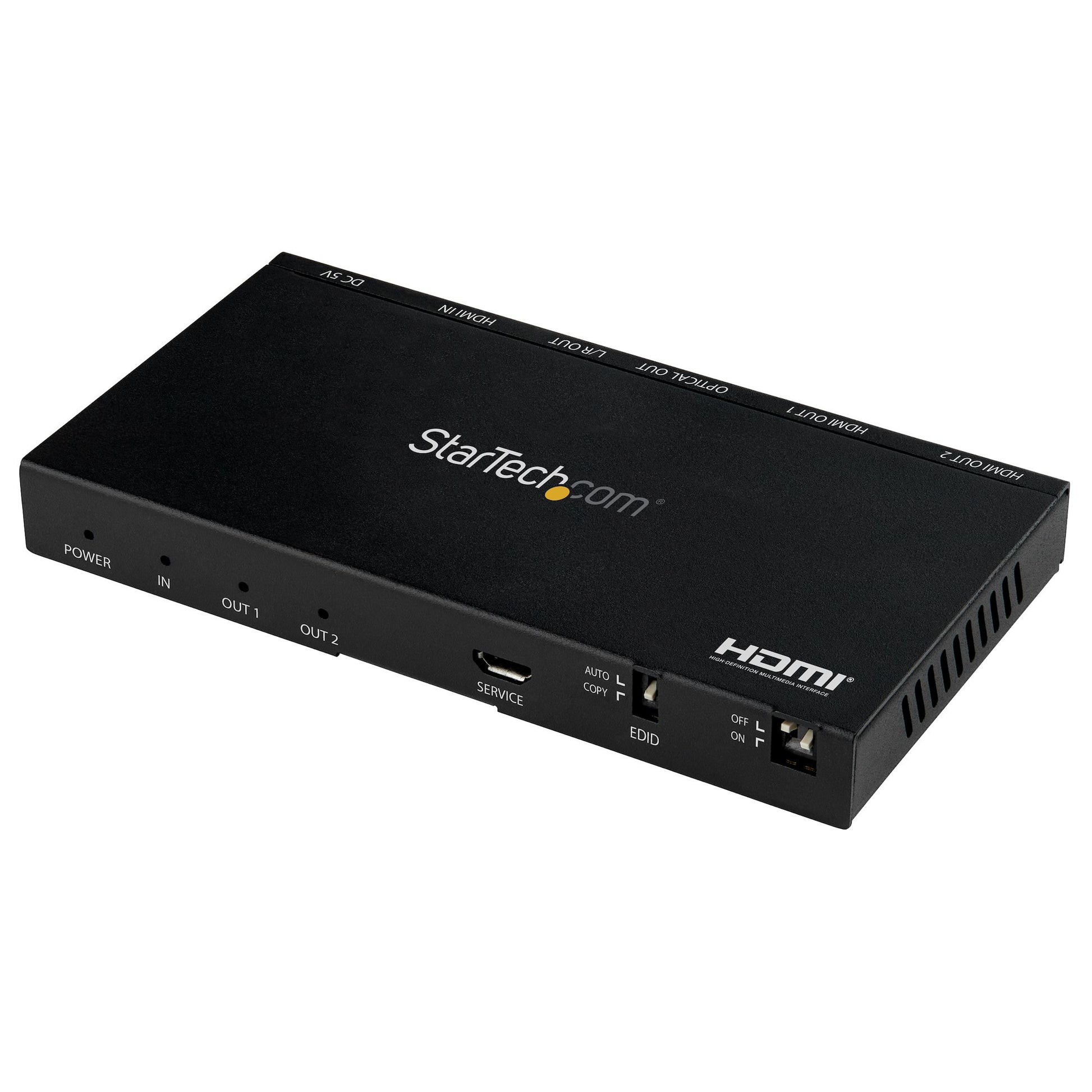StarTech.com HDMI-Splitter 1×2, HDMI 2.0, 4K 60 Hz, Scaler, 7.1 Surround