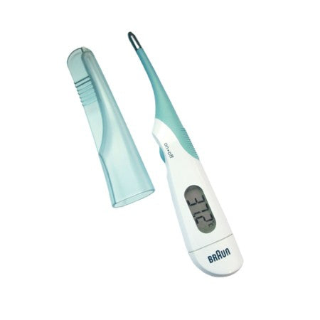 Braun Digitalfieberthermometer – Kunststoff/Metall, mehrfarbig, Speicherfunktion, für Axillar, Oral und Rektal