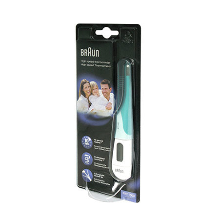 Braun Digitalfieberthermometer – Kunststoff/Metall, mehrfarbig, Speicherfunktion, für Axillar, Oral und Rektal