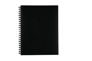 Elco Collegeblock, kariert 5 mm, Spiralbindung, 80 Blatt, perforiert, 80 g/m² – schwarz, für ELCO Notes-App