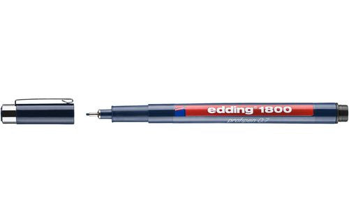 Edding 1800 Fineliner 0,7 mm – schwarz – wasserfest, dokumentenecht