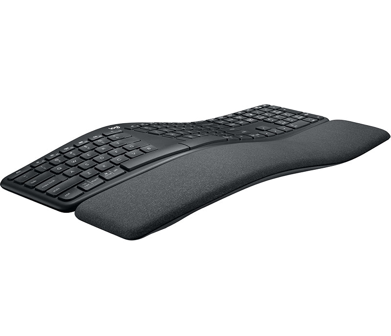 Logitech K860 ERGO – Tastatur, DE-Layout (DE), ergonomisch, mit Handballenauflage, Graphit