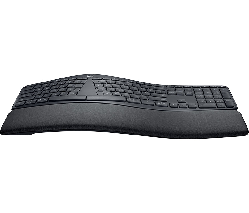 Logitech K860 ERGO – Tastatur, DE-Layout (DE), ergonomisch, mit Handballenauflage, Graphit