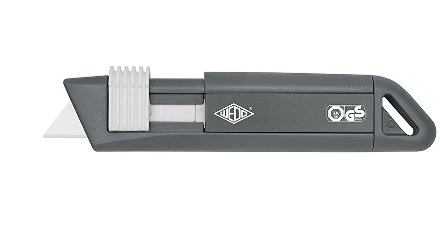 Wedo CERA-Safety Cutter Compact – Sicherheitsmesser mit 20 mm Trapezklinge, Keramikklinge, Grau