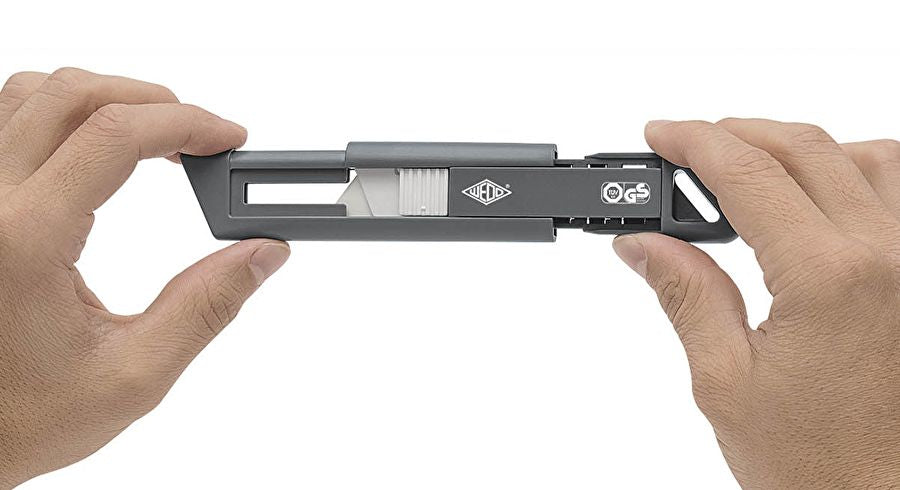 Wedo CERA-Safety Cutter Compact – Sicherheitsmesser mit 20 mm Trapezklinge, Keramikklinge, Grau