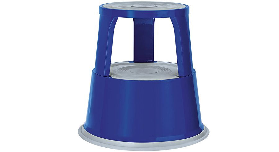 Wedo Rollhocker – Metall – Blau, 43 cm, bis 150 kg