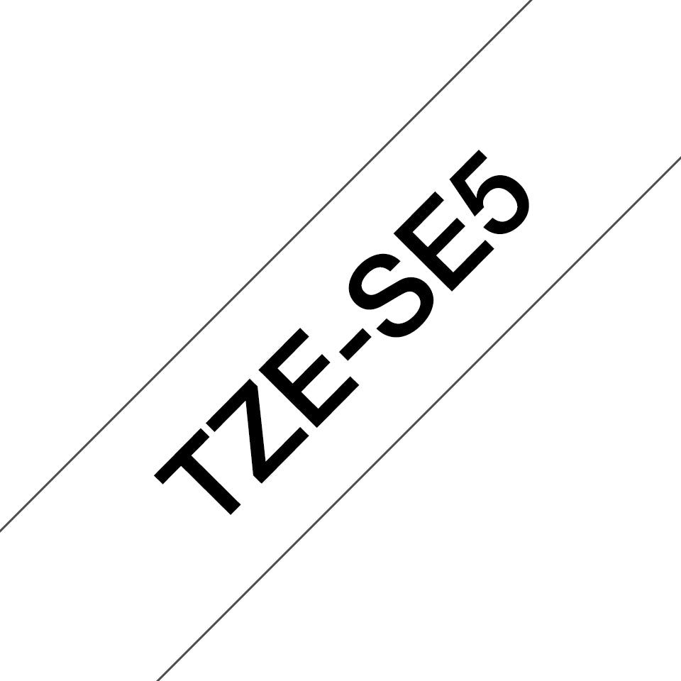 Brother TZe-SE5 Schriftband – Schwarz auf Weiss – 30 mm × 8 m, laminiert – für Brother P-touch