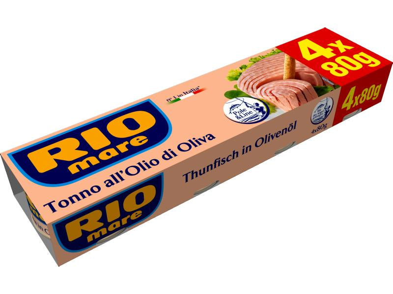 Rio Mare Thunfisch in Olivenöl – 4×80 g