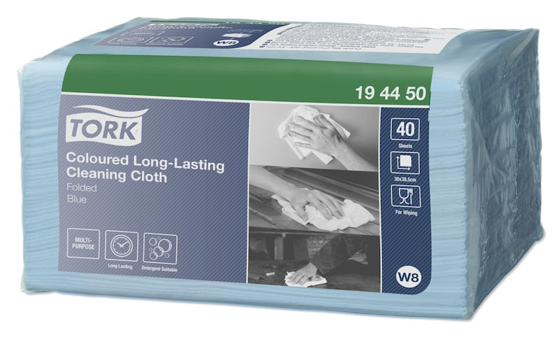 Tork Reinigungstücher – für Tork Spender W8 System, Blau, 38 × 30 cm, 320 Stk.
