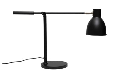 MAUL Tischleuchte – E27, 18–51 cm höhenverstellbar, 4000 K, drehbar – Schwarz