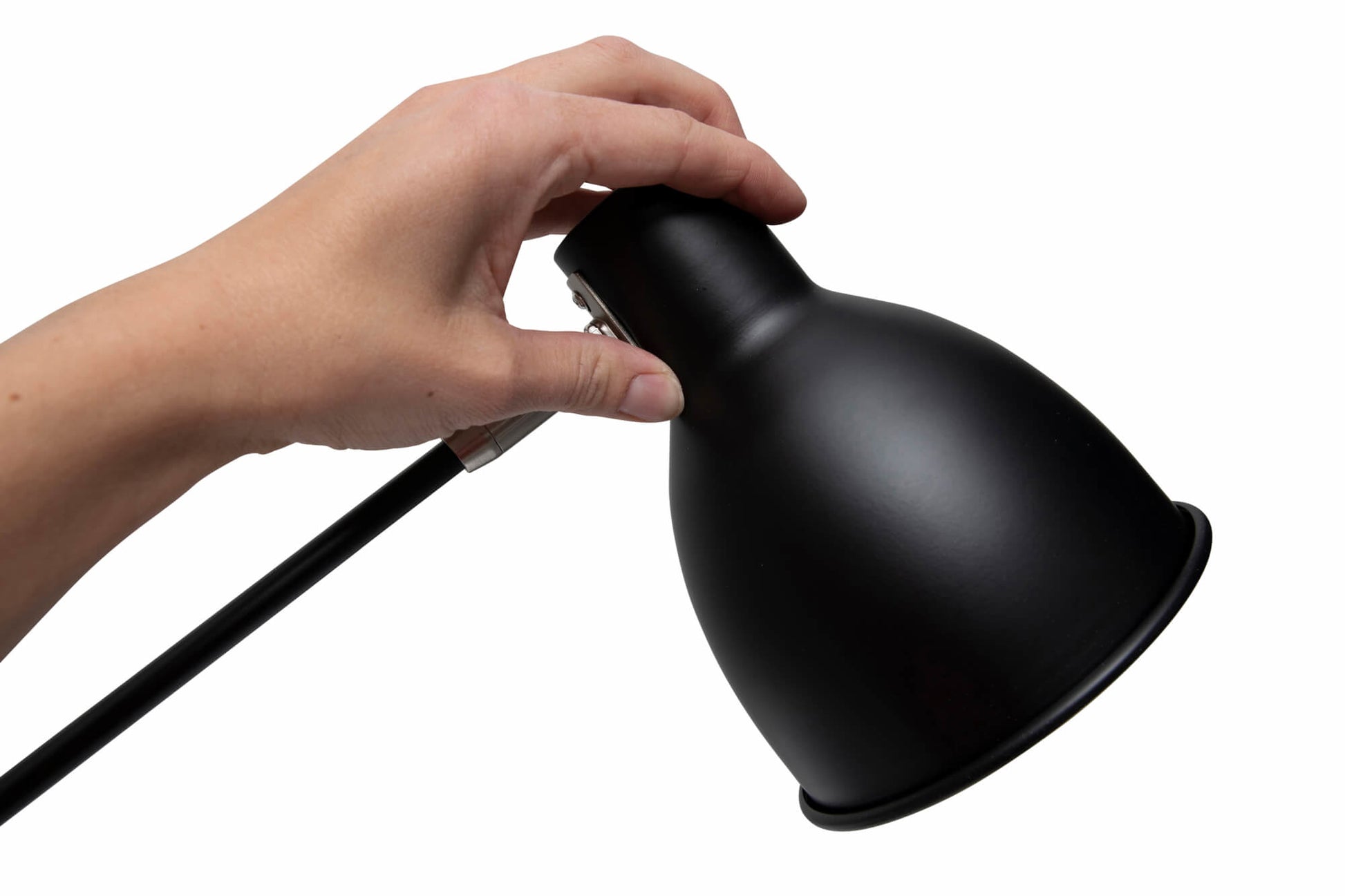 MAUL Tischleuchte – E27, 18–51 cm höhenverstellbar, 4000 K, drehbar – Schwarz