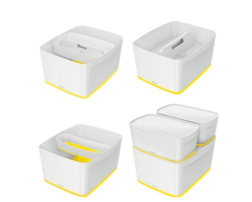 Leitz Aufbewahrungsbox MyBox – Kunststoff, weiss, 31,8 × 19,8 × 38,5 cm
