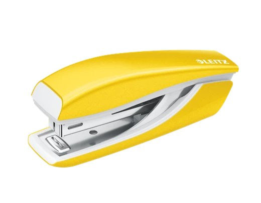 Leitz NeXXt 5528 – Hefter, für Nr. 10, Oberlade, integrierter Heftklammerentferner, Einlegetiefe 35 mm, gelb