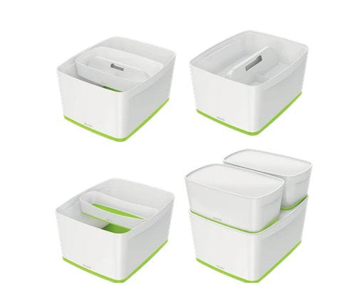 Leitz MyBox Aufbewahrungsbox – ABS Kunststoff, Weiss, 31,8 × 19,8 × 38,5 cm