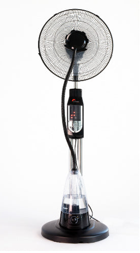 Ohmex Standventilator OHM-FAN-4040WTR – 3 Stufen, oszillierend, Timer, Fernbedienung, 75 W, 35 dB(A), Schwarz