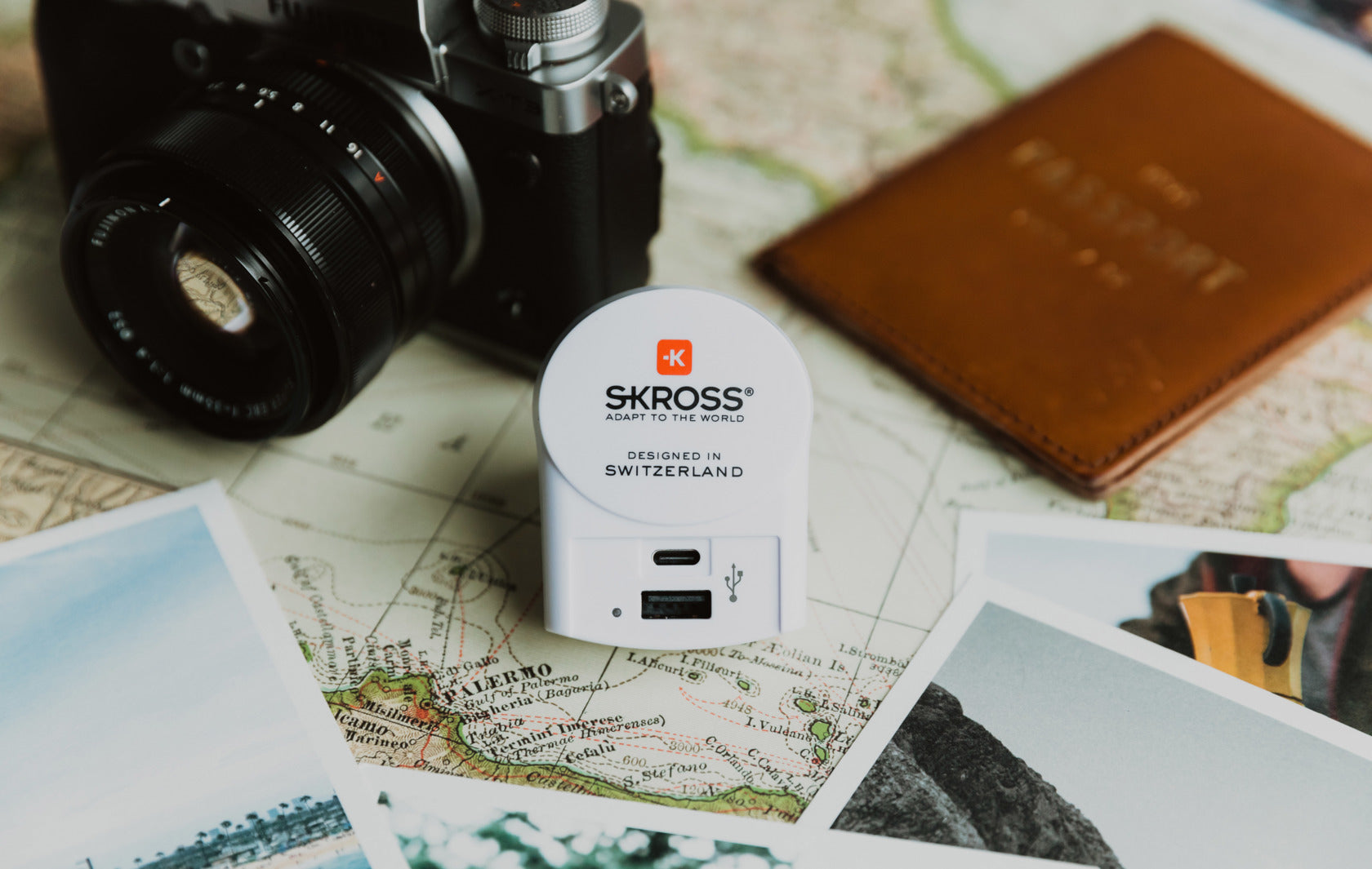 Skross Euro USB Ladegerät 2 Port USB-Ladegerät 40 W – USB-C×1, USB-A×1 – EU-Stecker (Typ C), weiss