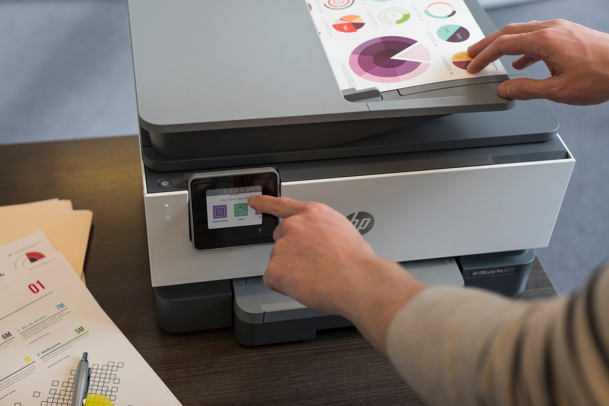 HP OfficeJet Pro 9016 – Farbtintenstrahl-Multifunktionsdrucker, A4, 4-in-1, Duplex, ADF, WLAN/LAN, AirPrint