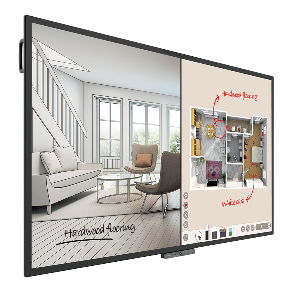 BenQ DuoBoard CP8601K – Interaktives Display 86" – 3840 × 2160 (4K UHD), PCAP 20-Punkt, 350 cd/m², HDMI/LAN