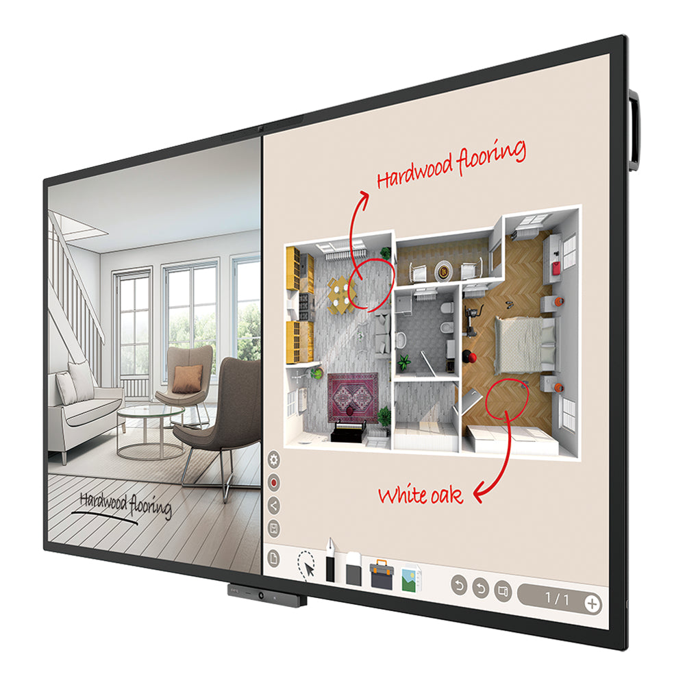 BenQ DuoBoard CP8601K – Interaktives Display 86" – 3840 × 2160 (4K UHD), PCAP 20-Punkt, 350 cd/m², HDMI/LAN