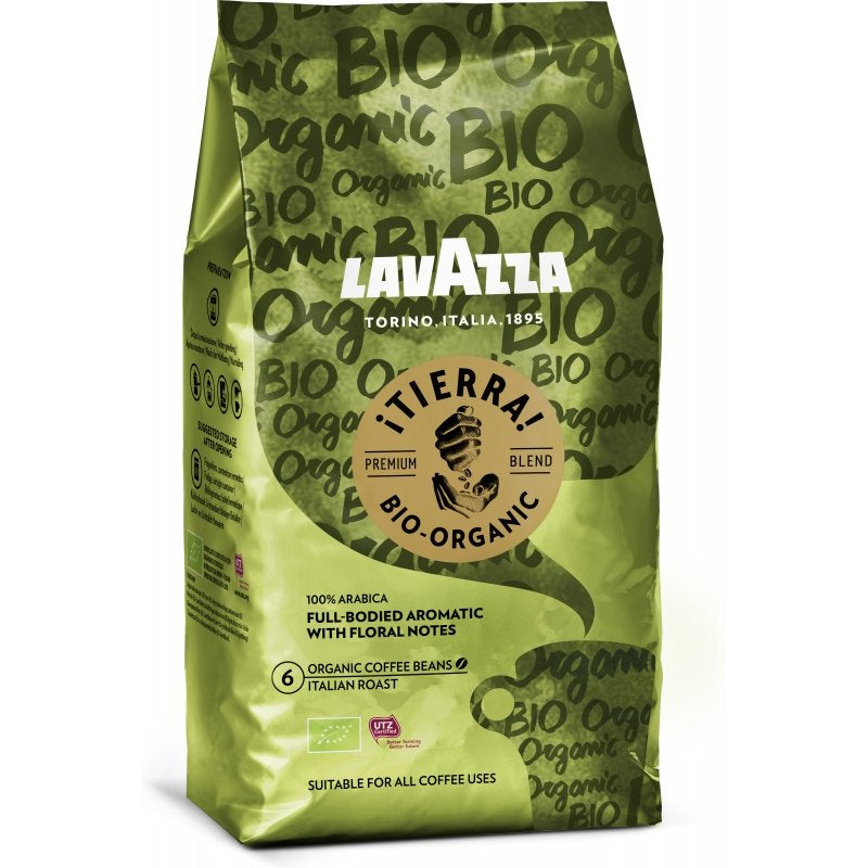 Lavazza Tierra Kaffeebohnen – 1 kg – Mittlere Röstung – Intensität 6 – Bio