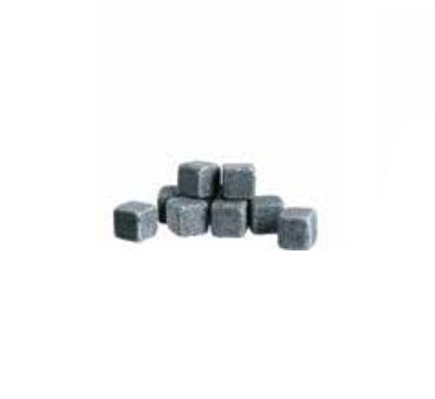 LEONARDO Whiskysteine – 1,9 cm, Stein, Grau, 8 Stk., Eckig