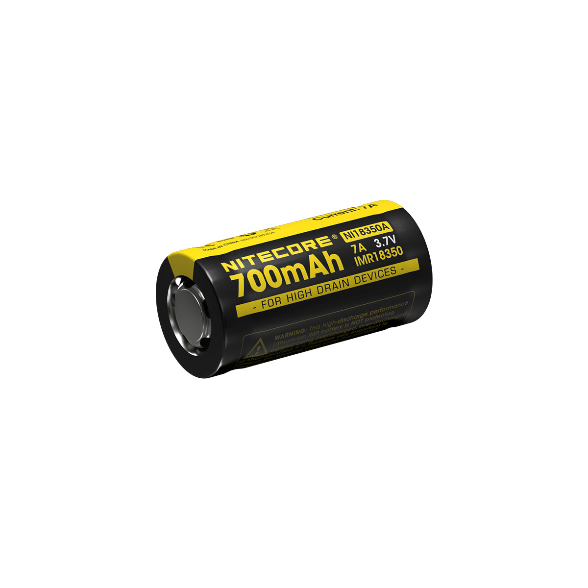 Nitecore 18350 Akku – Li-Ion, 700 mAh, 3,7 V – 1 Stk.