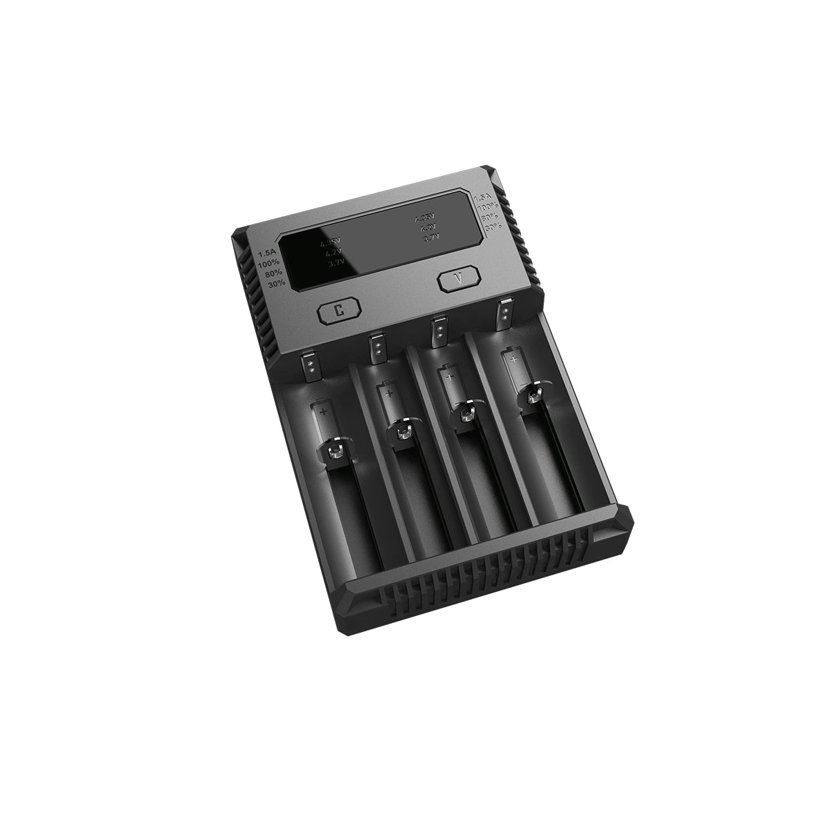 Nitecore NEW i4 Batterieladegerät 4× – für AA/AAA/AAAA/C/D, Li‑Ion/LiFePO4/NiMH – schwarz