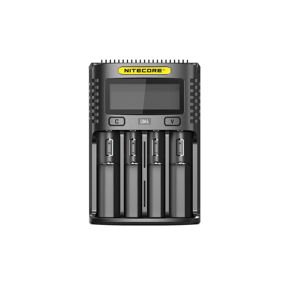 Nitecore UM4 Ladegerät – USB-C, LCD-Display – für AA, AAA, AAAA und andere