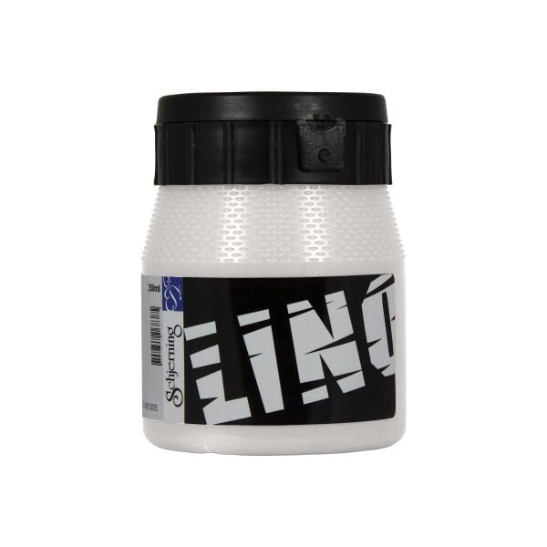 Schjerning Lino Linoldruckfarbe – Weiss 6401 – 250 ml Topf – für Linoleumdruck