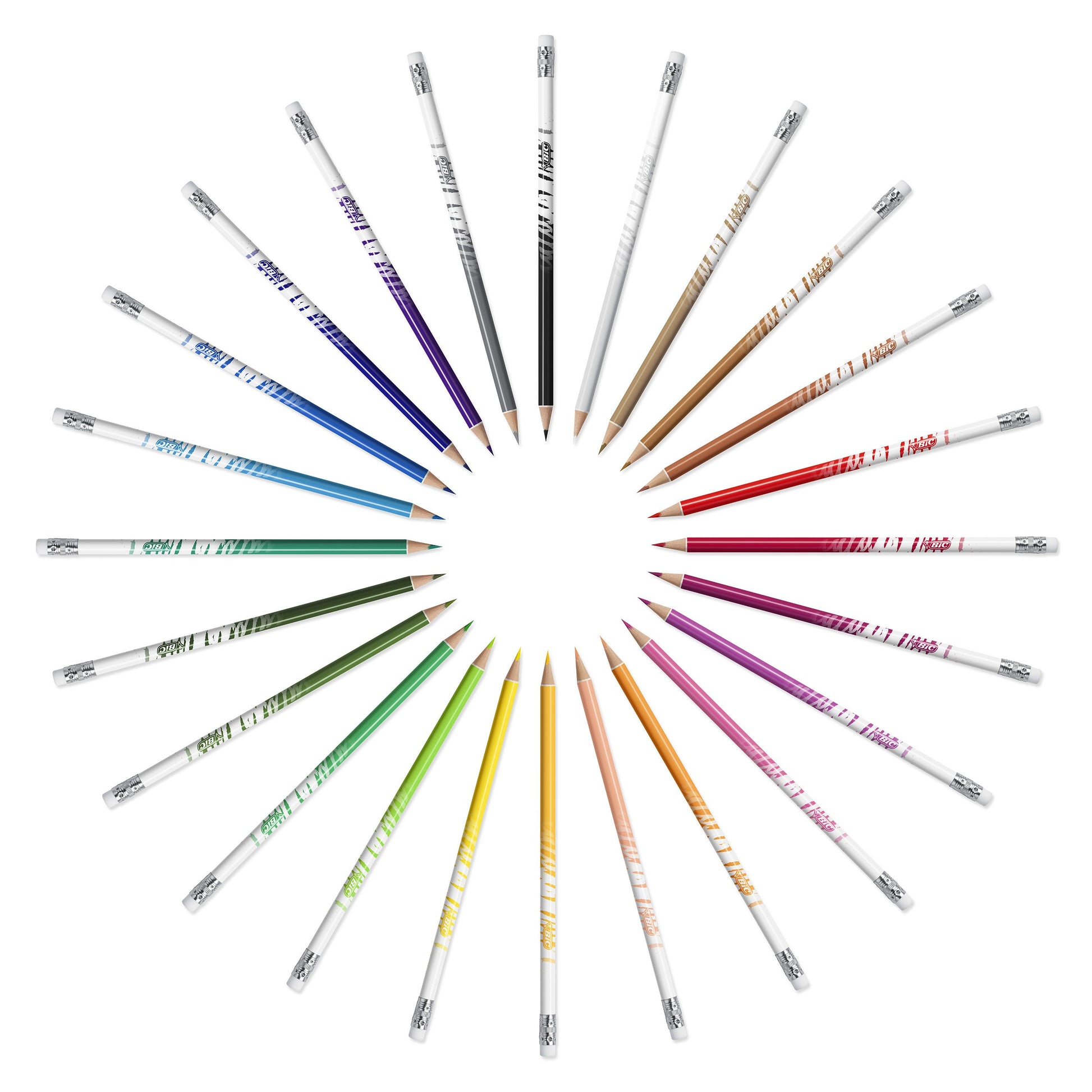 BIC Buntstifte Evolution Illusion Kids – 12 Farben, im Kartonetui, Ø 2,8 mm, Kunstharz