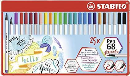 STABILO Filzstifte Pen 68 brush, 25 Farben