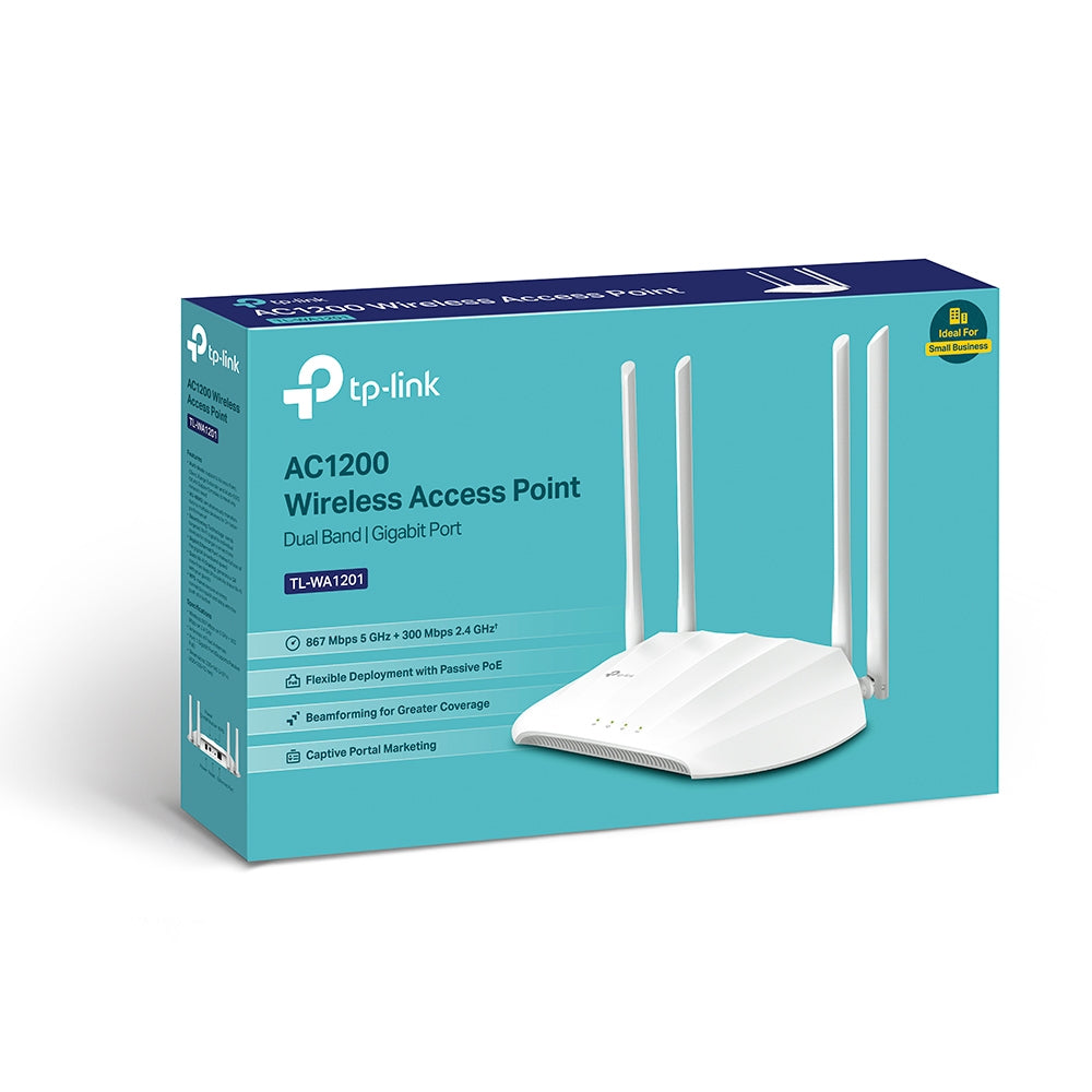 TP-Link Access Point – Wi‑Fi 5 (2,4/5 GHz), 867 Mbit/s, GbE, PoE
