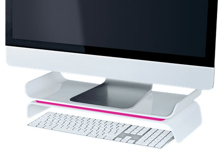 Leitz 65040023 – Tischhalterung, bis 27", pink, weiss