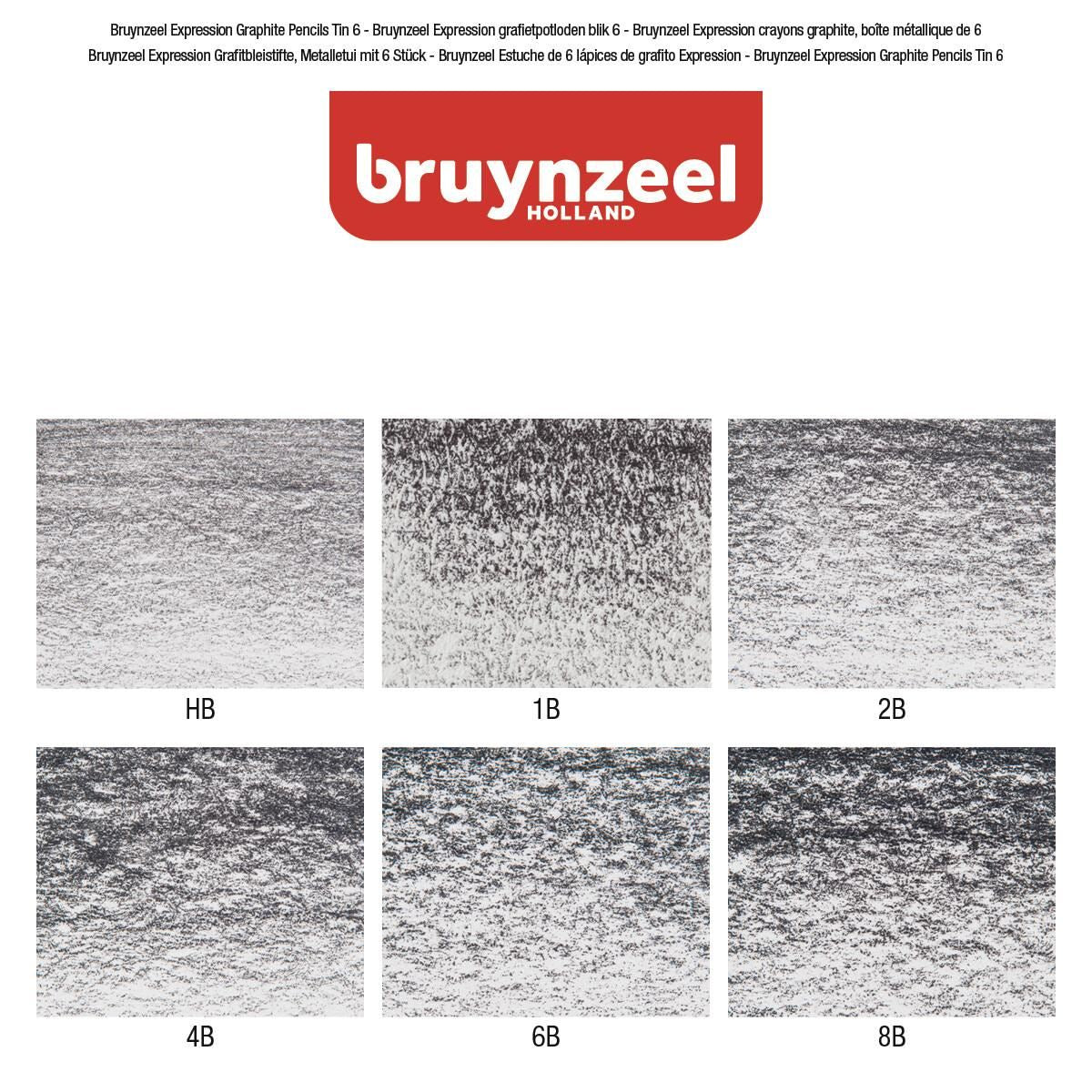 Bruynzeel Expression 60311006 Graphit-Set, Verschiedene Härtegrade – 6-teilig