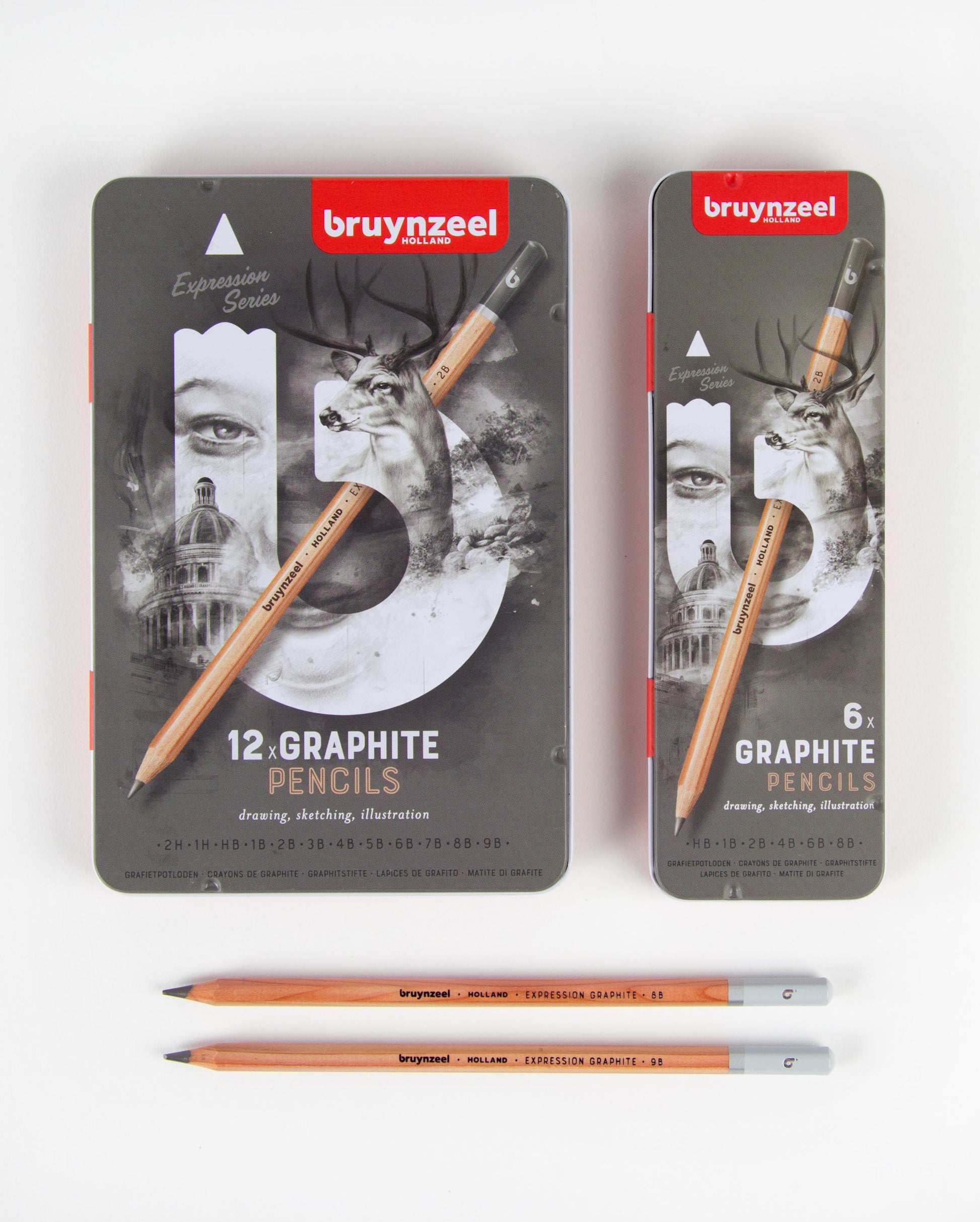 Bruynzeel Expression 60311006 Graphit-Set, Verschiedene Härtegrade – 6-teilig