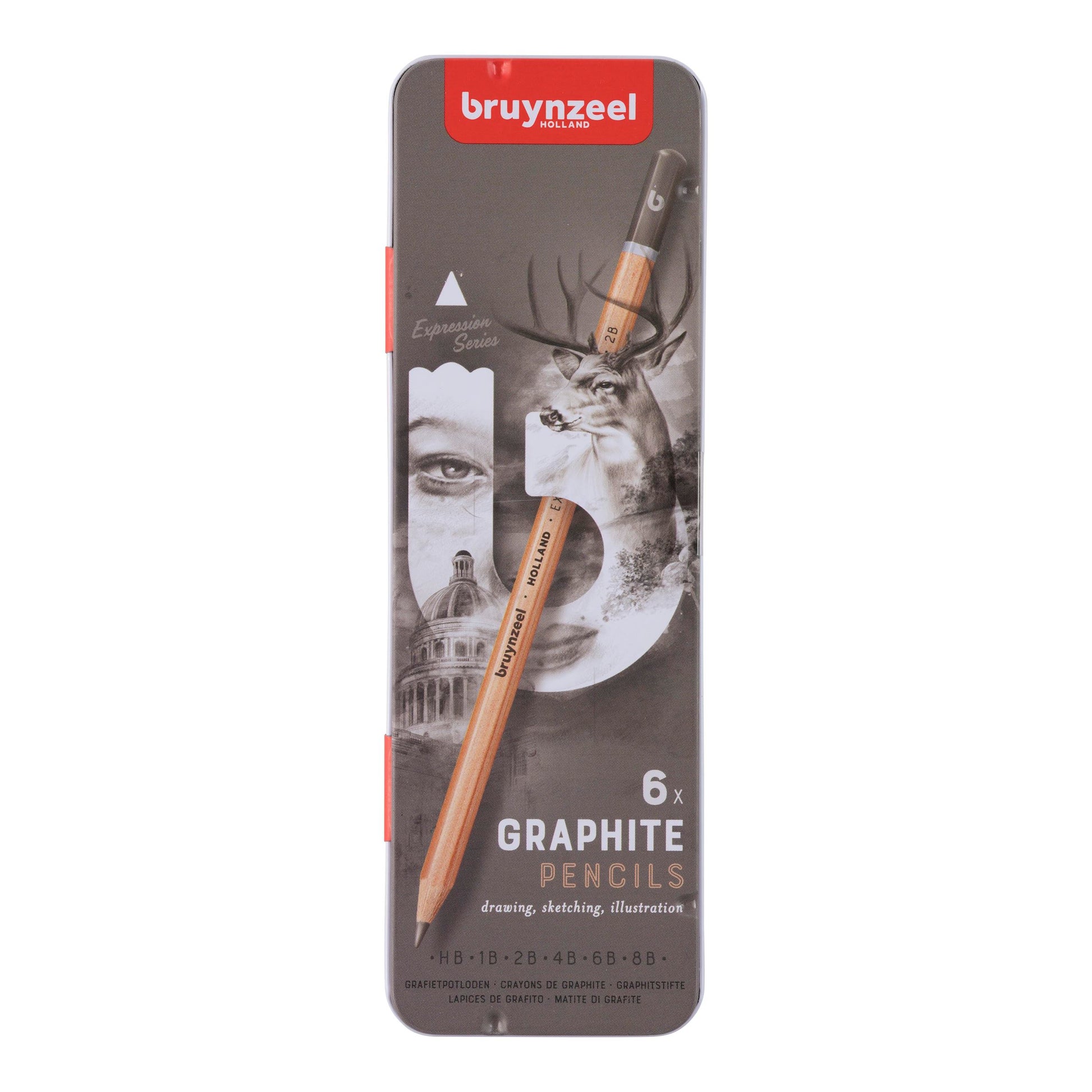 Bruynzeel Expression 60311006 Graphit-Set, Verschiedene Härtegrade – 6-teilig