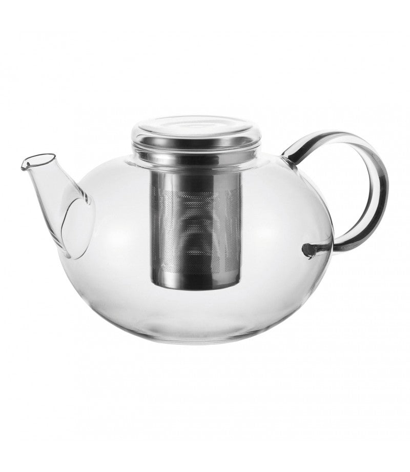 LEONARDO Teekanne – 1,5 l, Ø 23,0 cm, H 15,0 cm, Borosilikatglas/Edelstahl, mit Edelstahlsieb