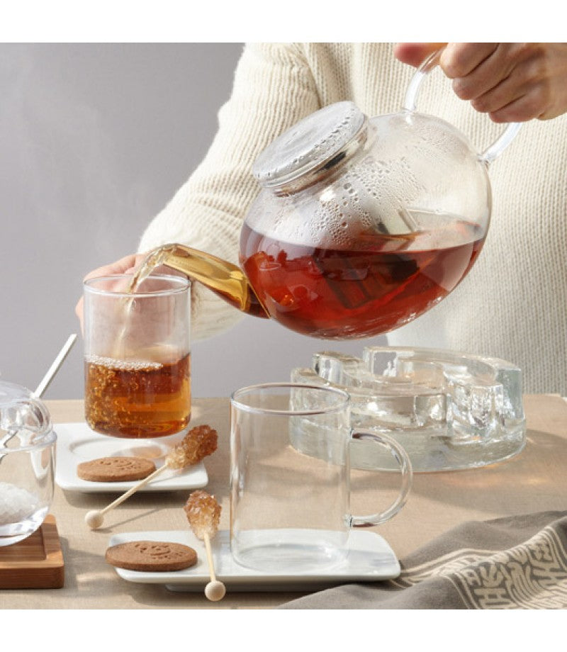 LEONARDO Teekanne – 1,5 l, Ø 23,0 cm, H 15,0 cm, Borosilikatglas/Edelstahl, mit Edelstahlsieb