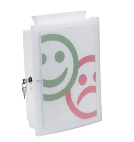 HAN Wandbriefkasten – verschliessbar, Kunststoff, weiss, 26 × 11,8 × 34 cm
