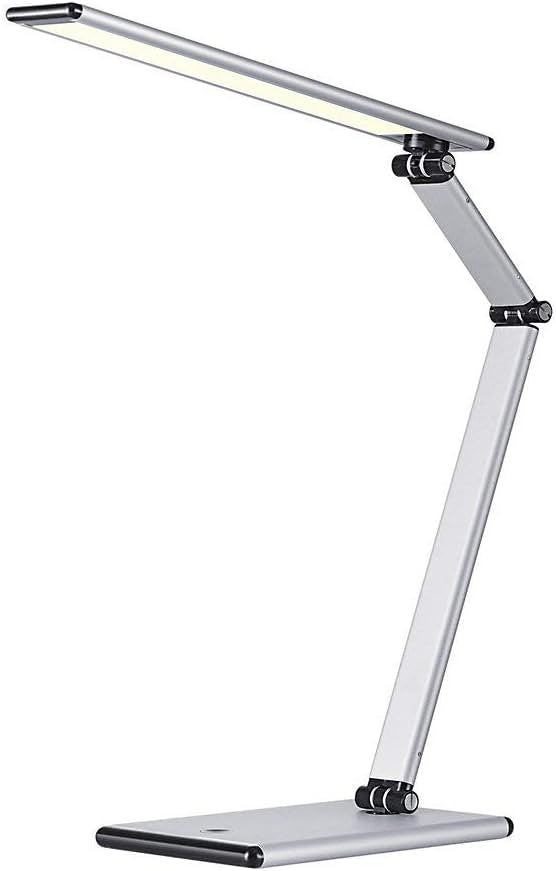 Hansa Slim LED-Tischleuchte – 4000 K Neutralweiss, 360 lm, 7 W, Space-Silber