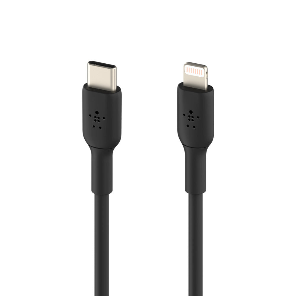 Belkin 013 USB-C auf Lightning Kabel, 1 m, Schwarz, PVC, MFi-zertifiziert
