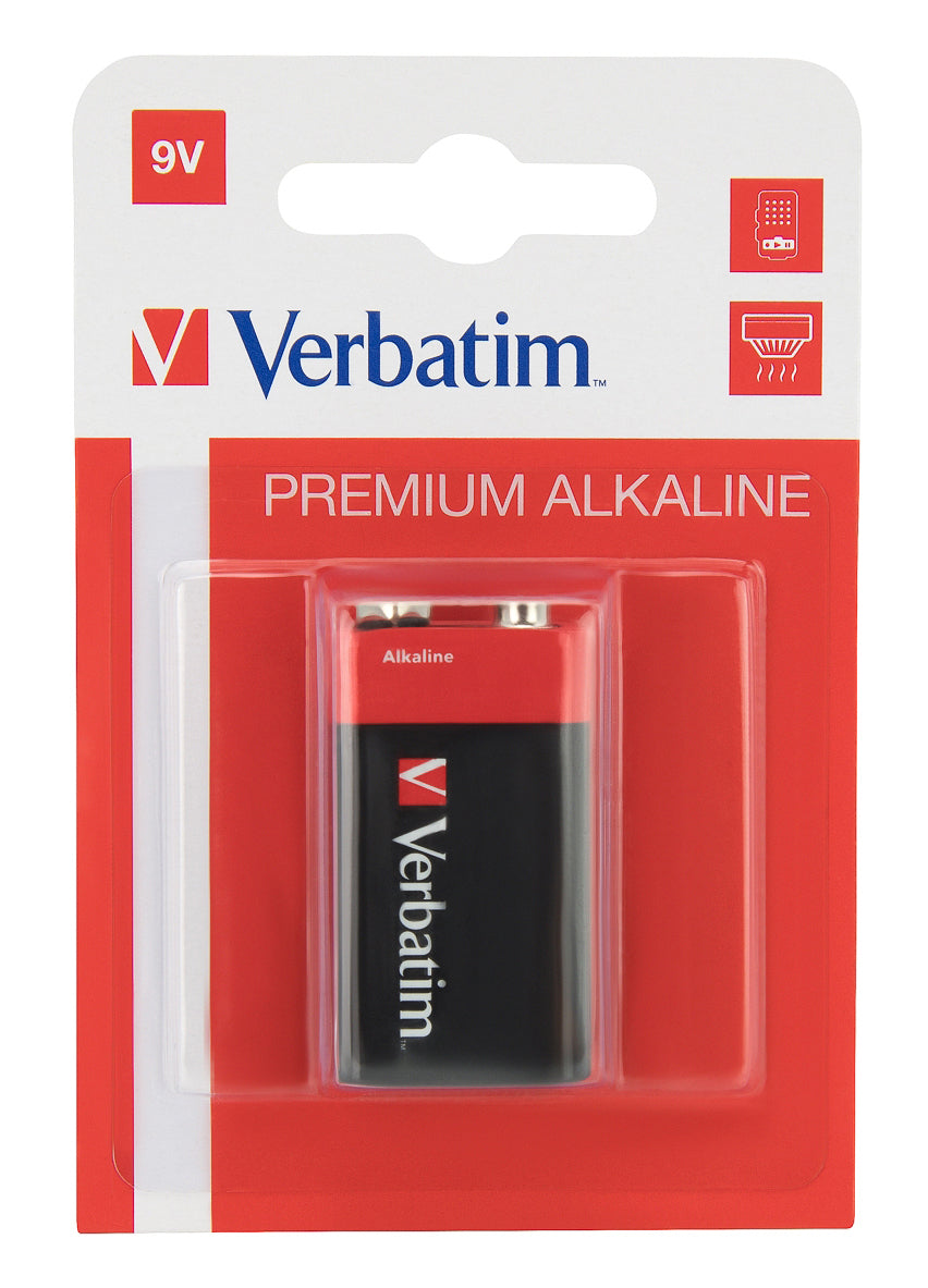 Verbatim 9V Batterie, Alkaline – 1 Stk.