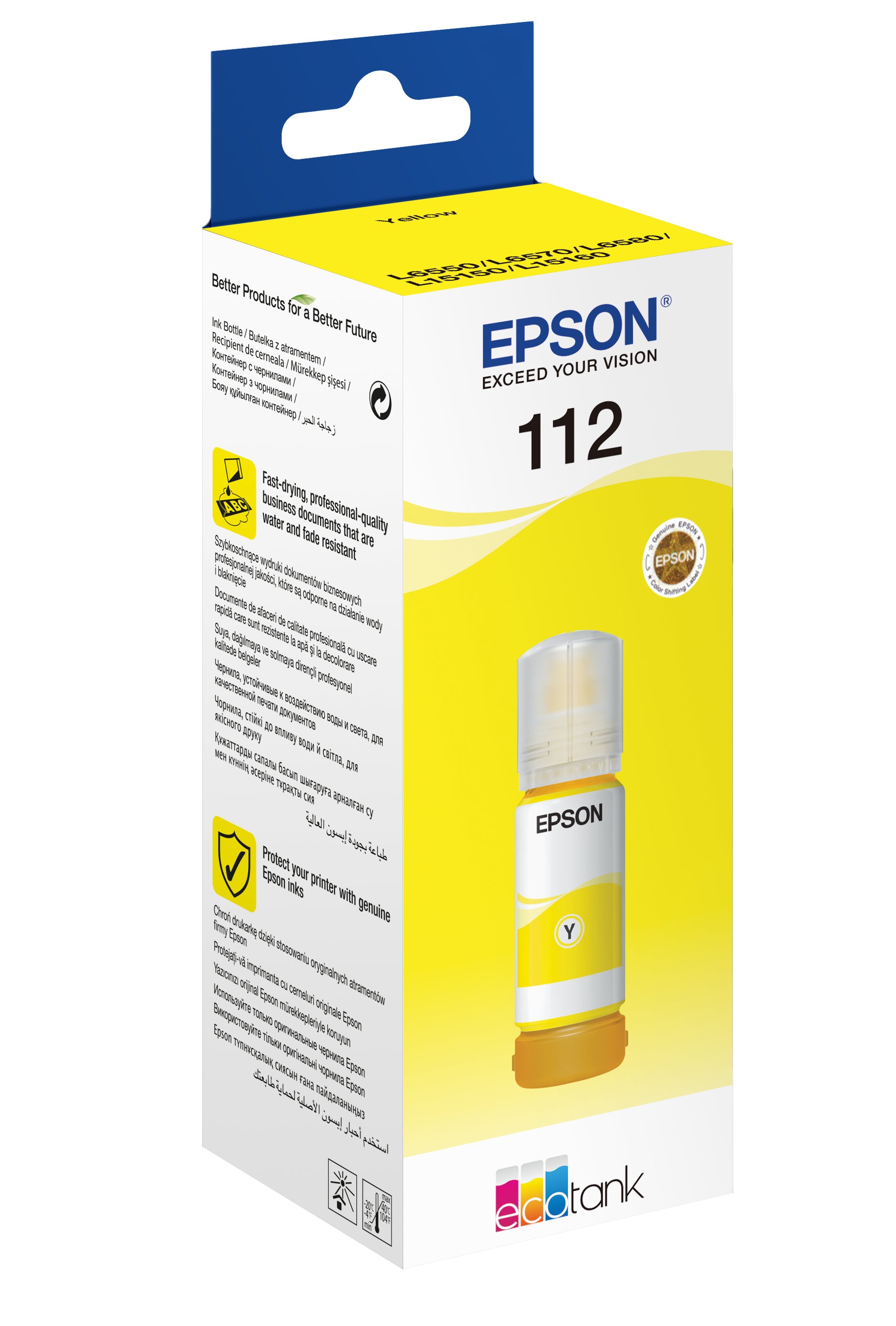 Epson EcoTank 112 Gelbe Tintenpatrone (Original) – 6'000 Seiten – für L5160/L5150