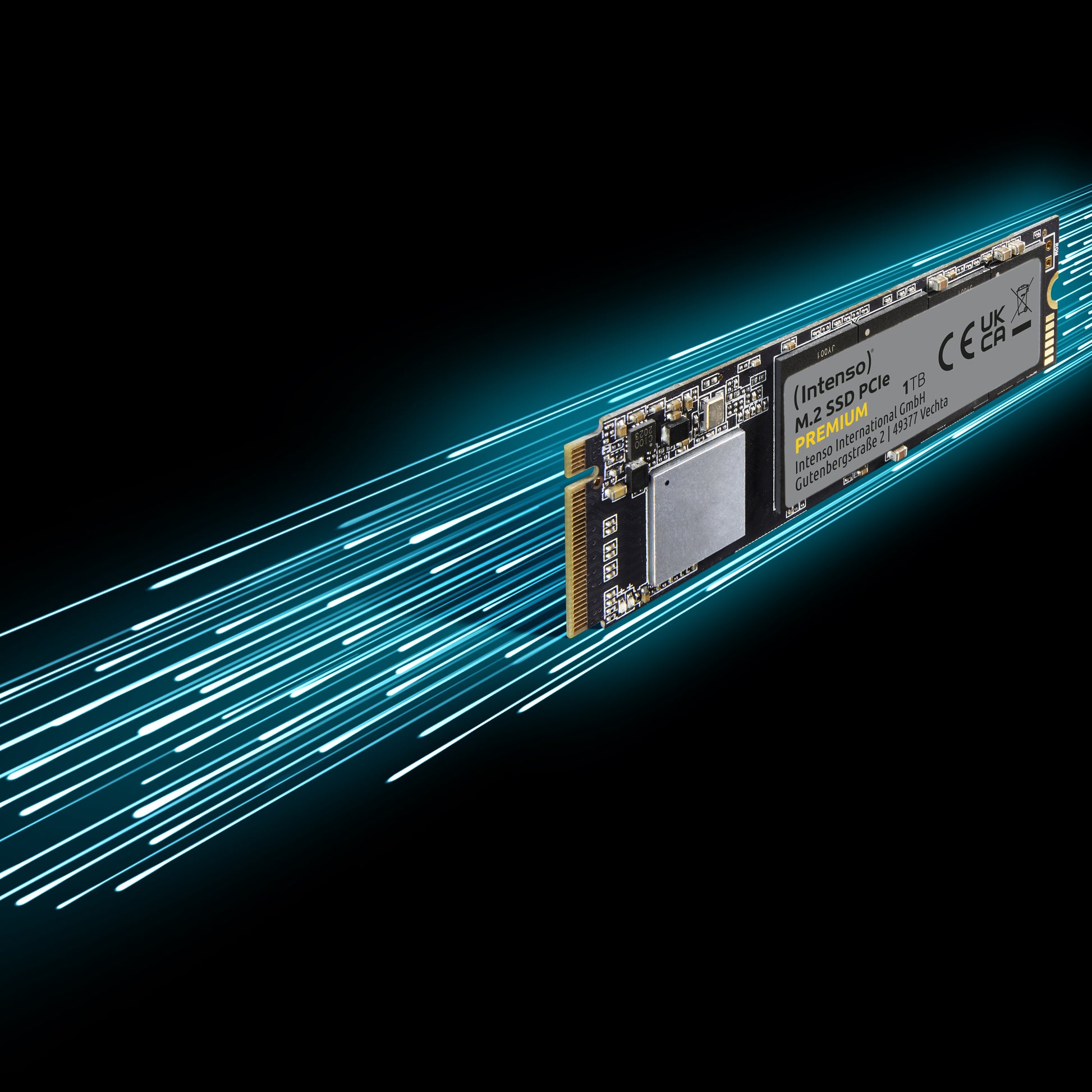 Intenso M.2 SSD Premium 3835470 – 2 TB, M.2 2280, PCIe Gen3 x4 NVMe 1.3, 2'100/1'700 MB/s