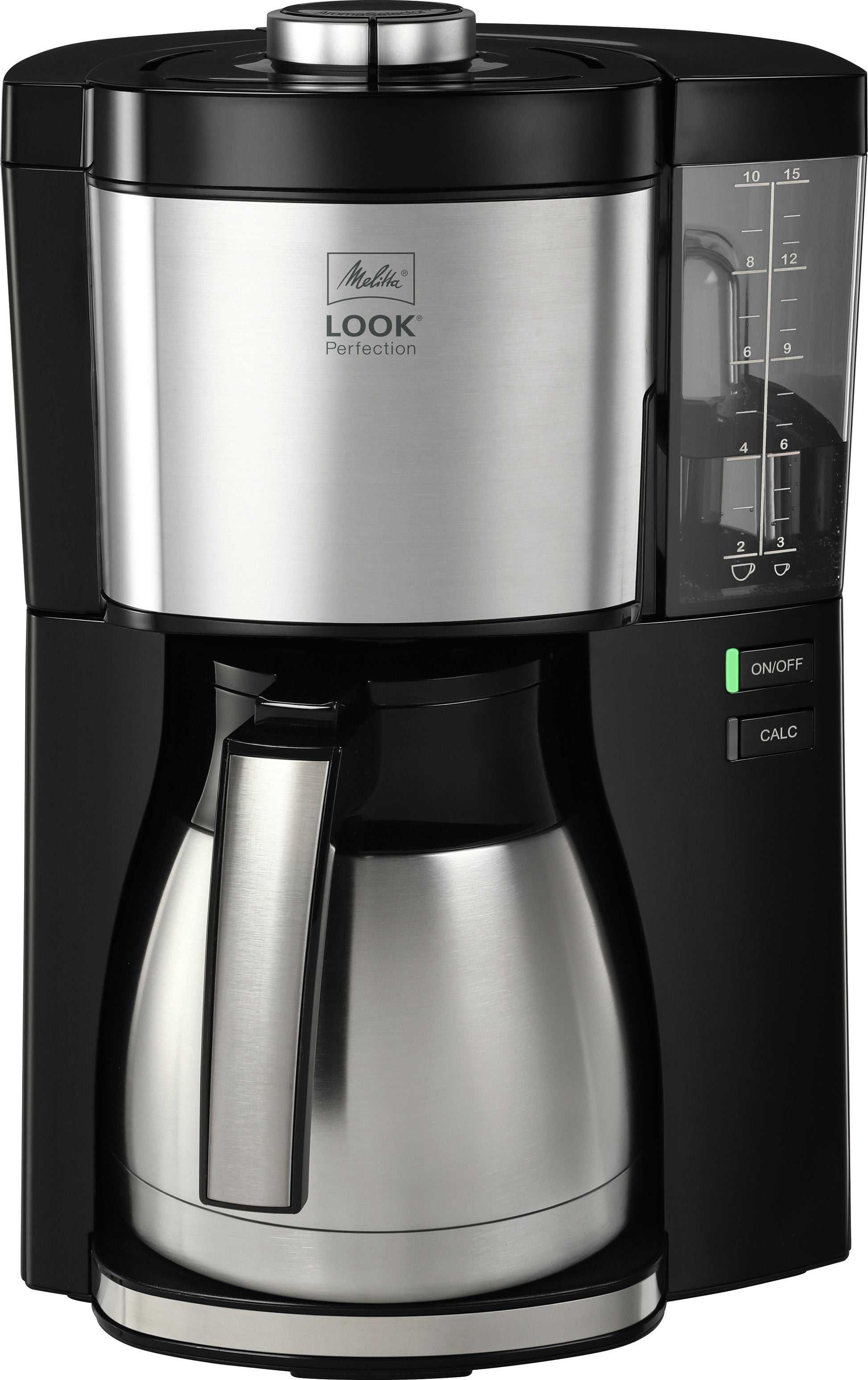 Melitta Look Therm Filterkaffeemaschine – 10 Tassen, Schwarz