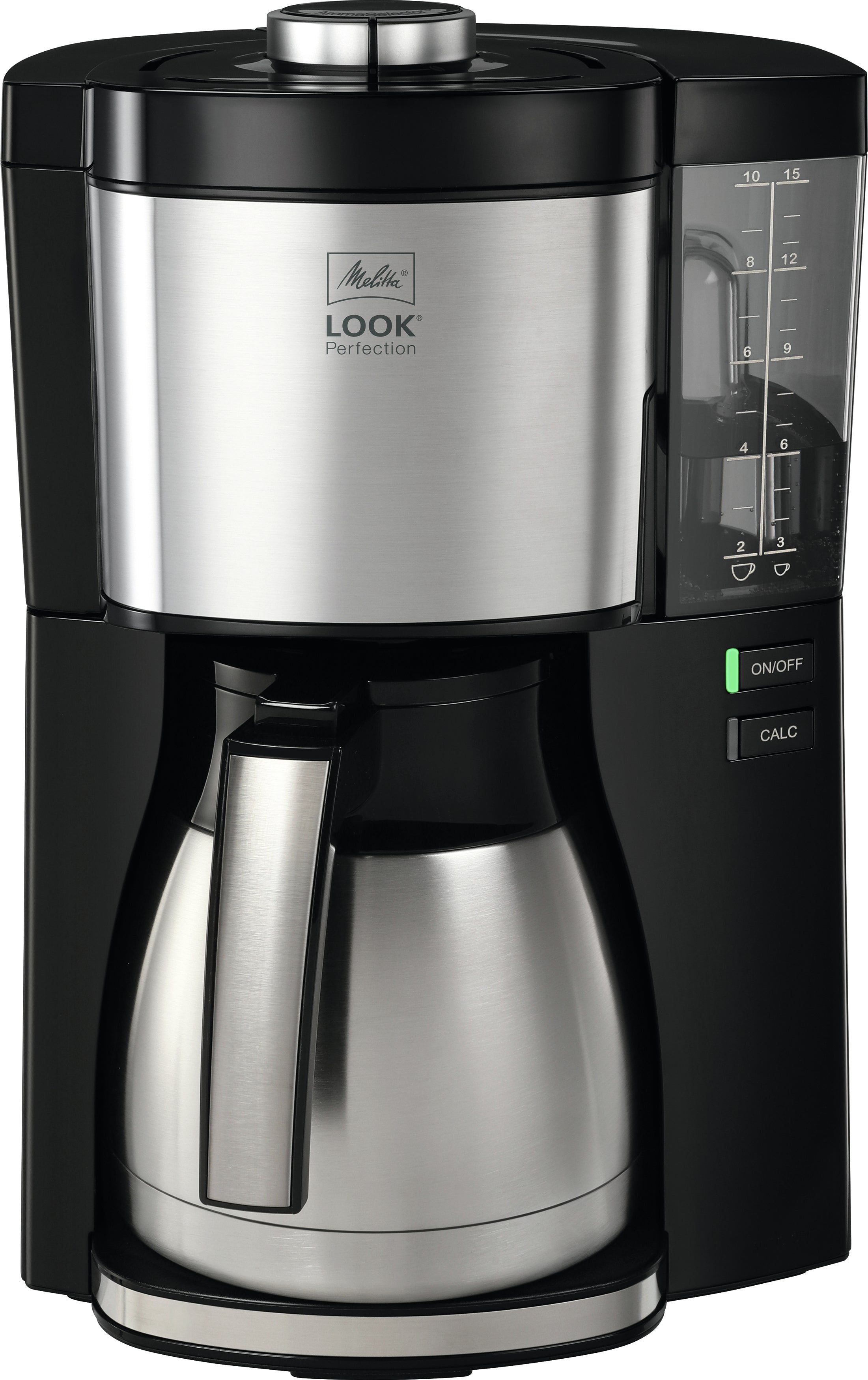 Melitta Look Therm Filterkaffeemaschine – 10 Tassen, Schwarz