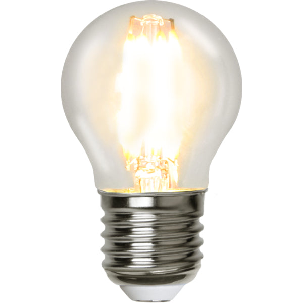 Star Trading Leuchtmittel E27 G45 – Warmweiss 2700 K, 470 lm, 4,2 W – IP44 – 10 Stk. – Transparent