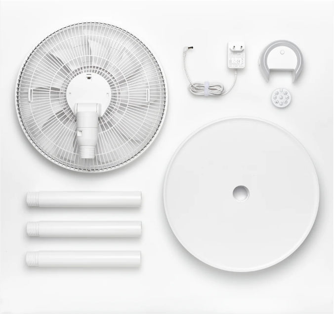Solis Duo Fan Standventilator – 38 cm, 12 Stufen, oszillierend, Fernbedienung, 23,4 W, 55 dB, Weiss