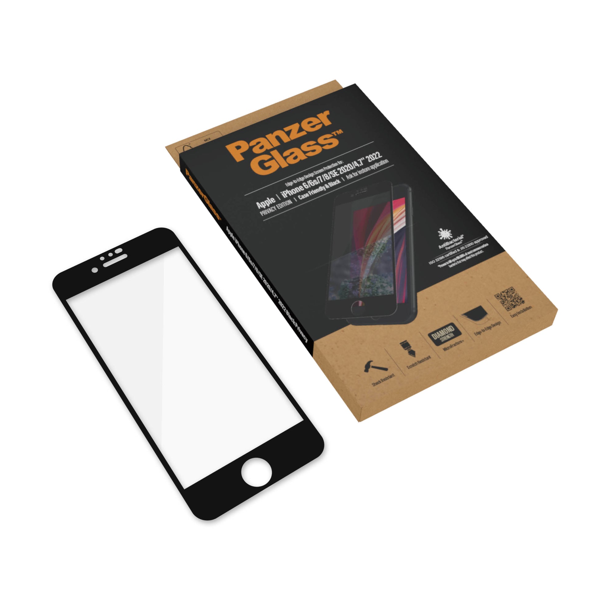 PanzerGlass Displayschutzglas – für Apple iPhone 6/6s/7 (und andere) – Hartglas, Transparent – 1er-Pack